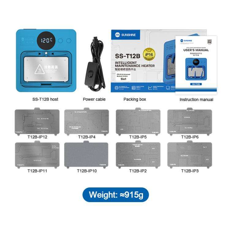 SUNSHINE SS-T12B 9 In 1 Mobile Phone Motherboard Smart Repair Heating Platform Kit Support IP7G-1...