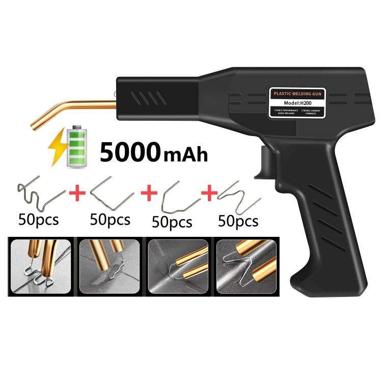 Rechargeable Car Bumper Plastic Repair Welding Machine, Specification: Black+200 Welding Nails
