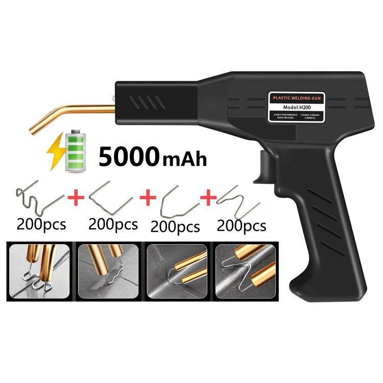 Rechargeable Car Bumper Plastic Repair Welding Machine, Specification: Black+800 Welding Nails