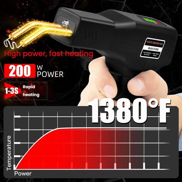 Rechargeable Car Bumper Plastic Repair Welding Machine, Specification: Black+800 Welding Nails