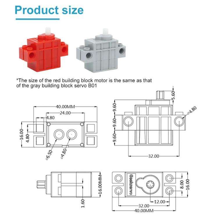 Building Block Motor Programmable Geekservo For DIY Electronic Smart Car