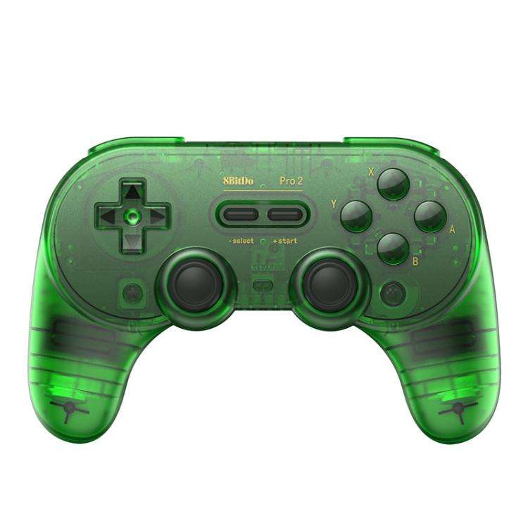 8BitDo Pro2 Retro Hall Edition Translucent Bluetooth With Back Button Multi-Platform Gamepad(Green)