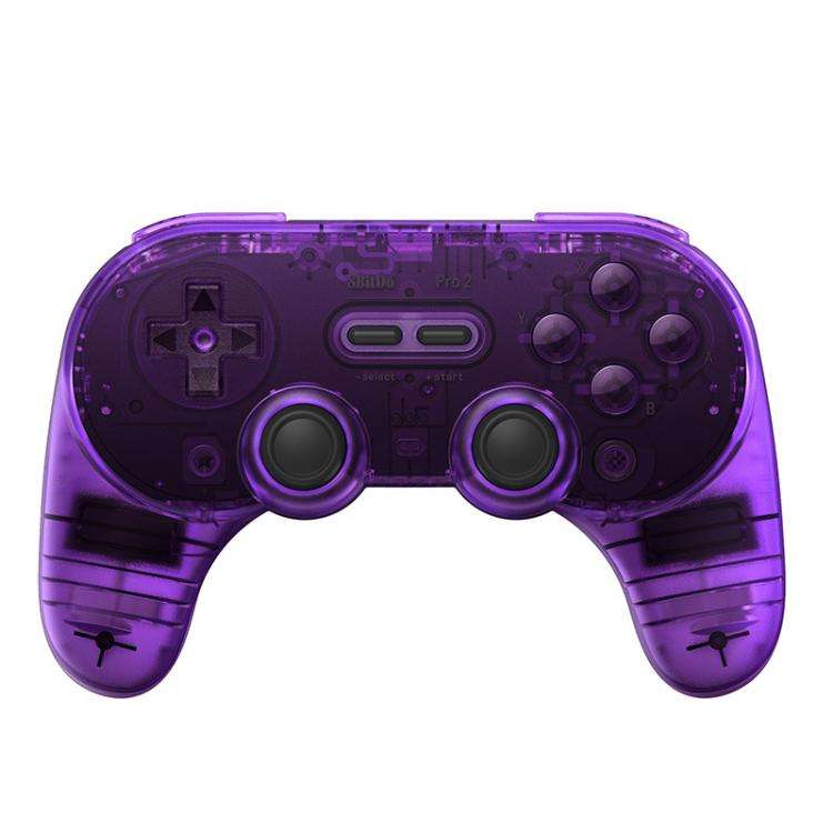 8BitDo Pro2 Retro Hall Edition Translucent Bluetooth With Back Button Multi-Platform Gamepad(Purple)