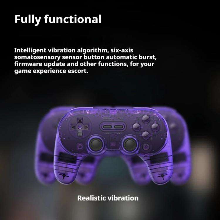 8BitDo Pro2 Retro Hall Edition Translucent Bluetooth With Back Button Multi-Platform Gamepad(Green)