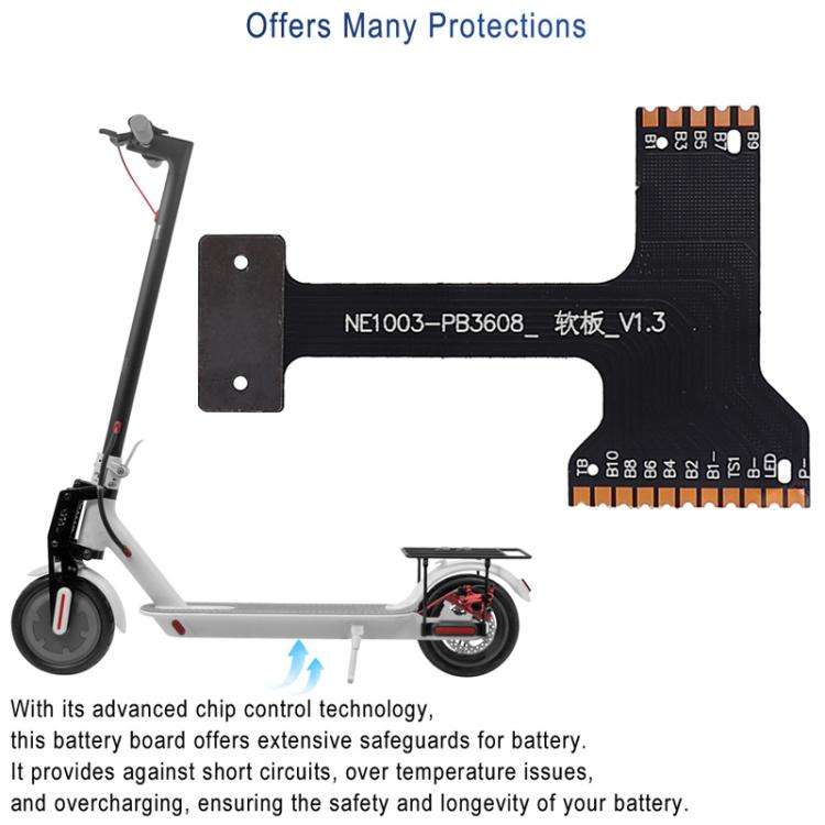 For Xiaomi M365 / 1S Electric Scooter BMS Soft Board Circuit Board Edge Bar Battery Protection Pa...