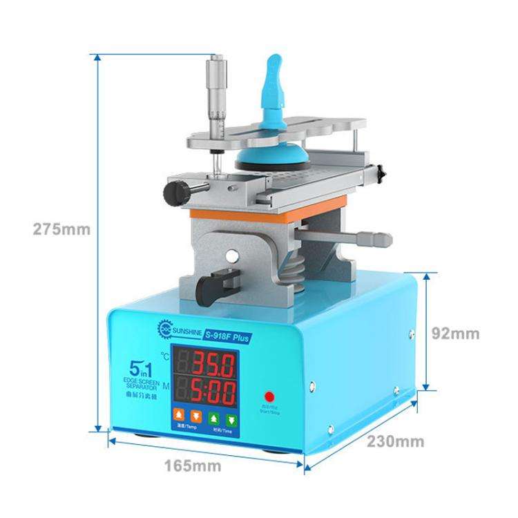 SUNSHINE S-918F Plus 5 In 1 Curved Screen Separator Mobile Phone LCD Screen Repair Separator Heat...