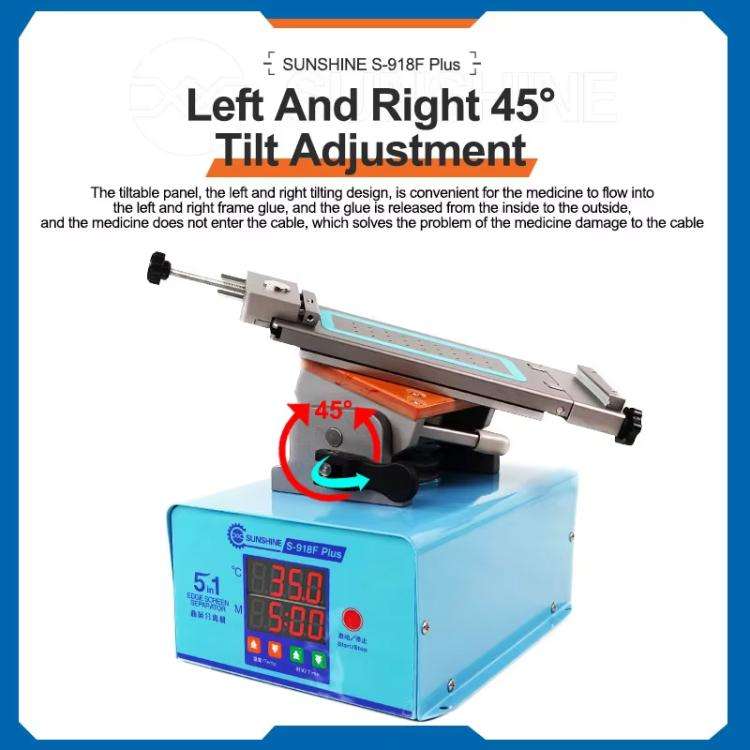 SUNSHINE S-918F Plus 5 In 1 Curved Screen Separator Mobile Phone LCD Screen Repair Separator Heat...
