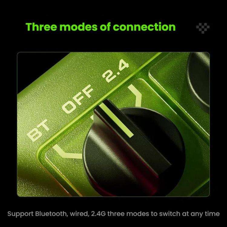 8BitDo Retro87 Mechanical Keyboard Retro RGB Lighting Green Transparent Keyboard With Large Keys
