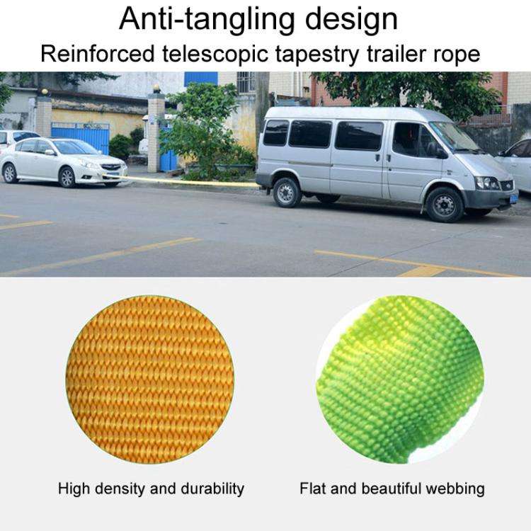 Emergency Elastic Retractable Double Layer Auto Elastic Car Tow Rope