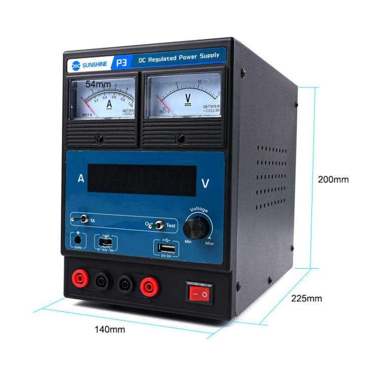 SUNSHINE P3 DC Regulated Power Supply 5V/8.4V/15V Switching Mobile Phone Repair Regulated Power S...