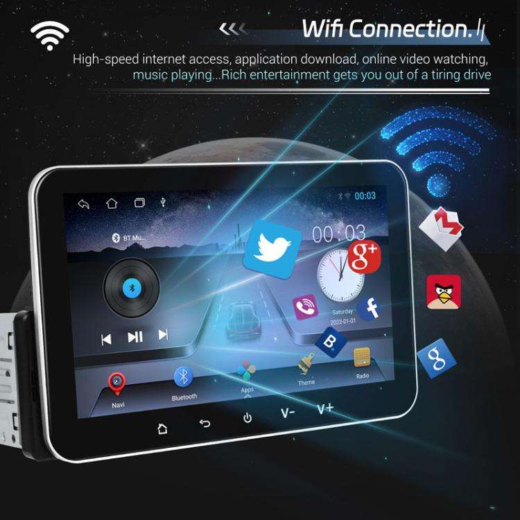 7 inch Horizontal Screen Android 13.0 Single Spindle Universal Car Multimedia Player, Style: Stan...