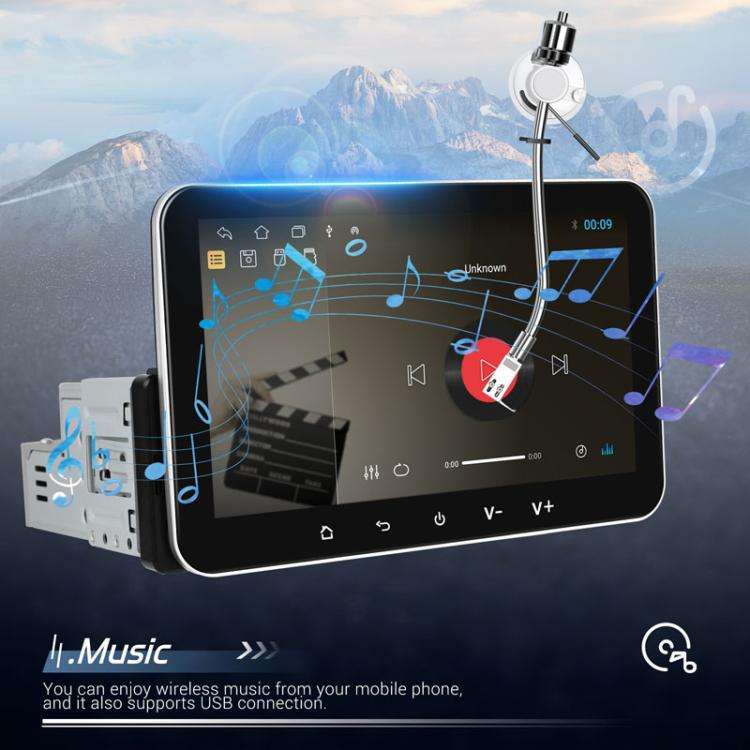 7 inch Horizontal Screen Android 13.0 Single Spindle Universal Car Multimedia Player, Style: Stan...