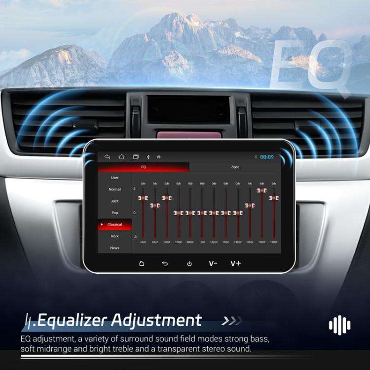 7 inch Horizontal Screen Android 13.0 Single Spindle Universal Car Multimedia Player, Style: Stan...