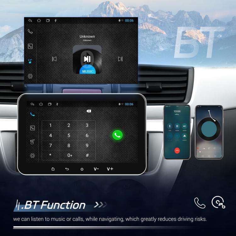 7 inch Horizontal Screen Android 13.0 Single Spindle Universal Car Multimedia Player, Style: Stan...