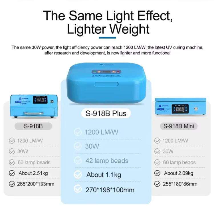 SUNSHINE S-918B Plus UV Curing Box Mobile Phone LCD Screen OCA Bonding Vacuum Laminated Machine(U...