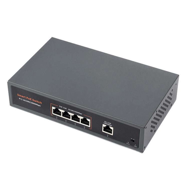 Waveshare 120W Industrial 4-Ports Gigabit Ethernet PoE Switch(EU Plug)