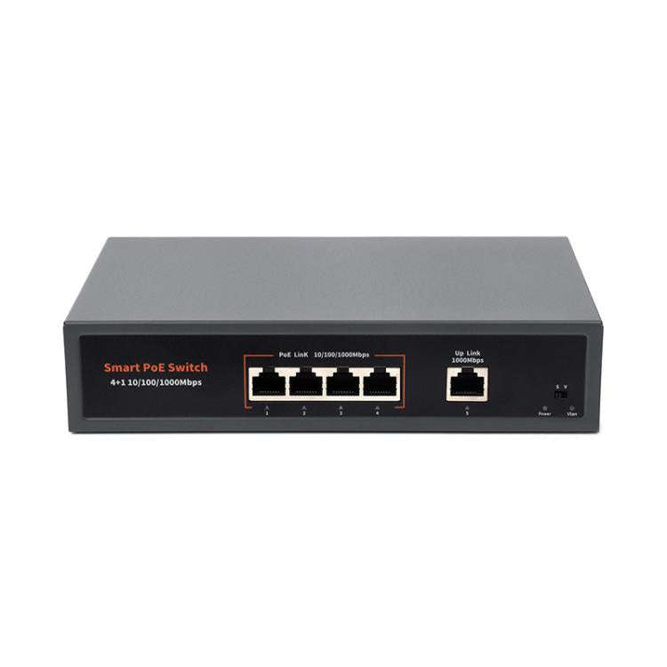 Waveshare 120W Industrial 4-Ports Gigabit Ethernet PoE Switch(EU Plug)