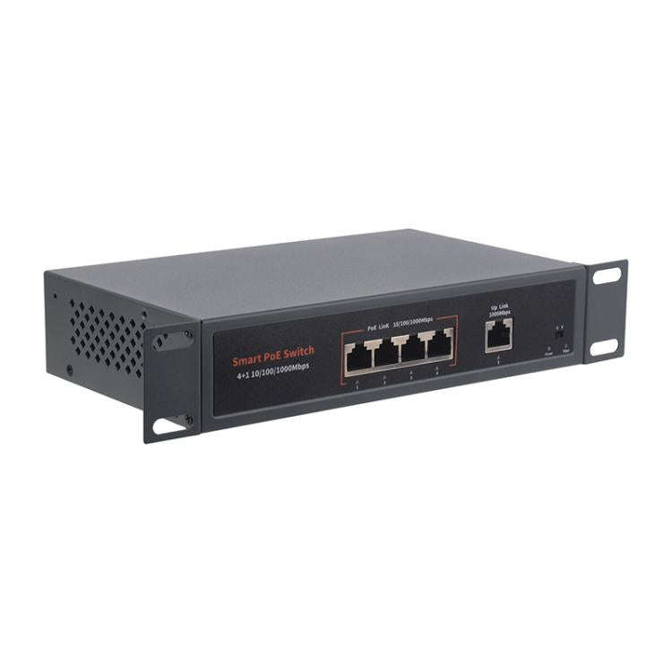 Waveshare 120W Industrial 4-Ports Gigabit Ethernet PoE Switch(EU Plug)