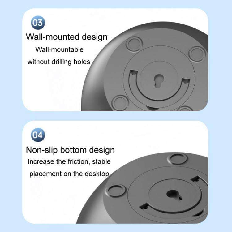 F158 Desktop Mini Multi-Speed Circulating Fan Timed Remote Control Lighted Fan, Style: Gray Recha...