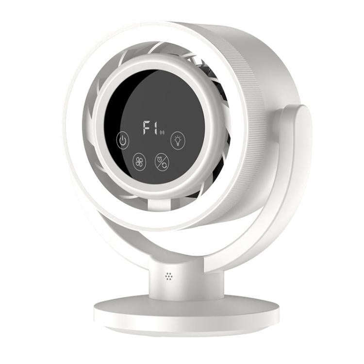 F168 Intelligent Voice Desktop Circulation Fan Touch-Screen Shaking-Head High Rotation Speed Blad...