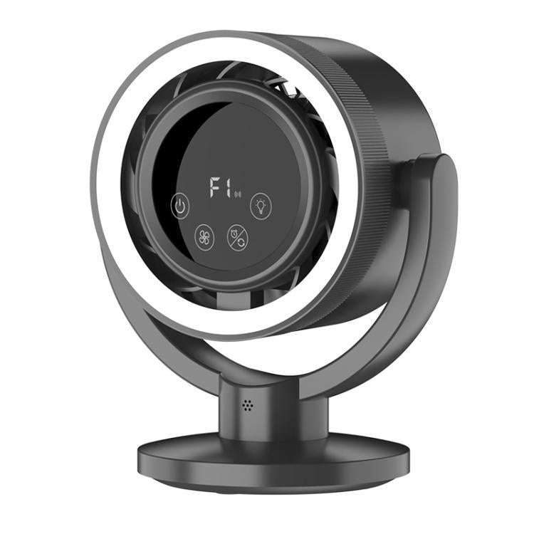 F168 Intelligent Voice Desktop Circulation Fan Touch-Screen Shaking-Head High Rotation Speed Blad...