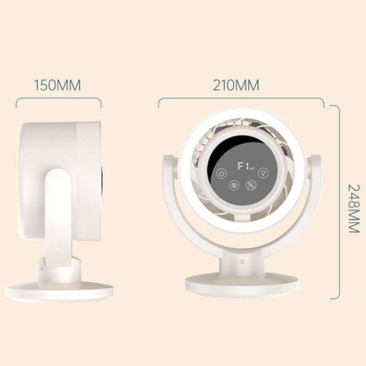 F168 Intelligent Voice Desktop Circulation Fan Touch-Screen Shaking-Head High Rotation Speed Blad...