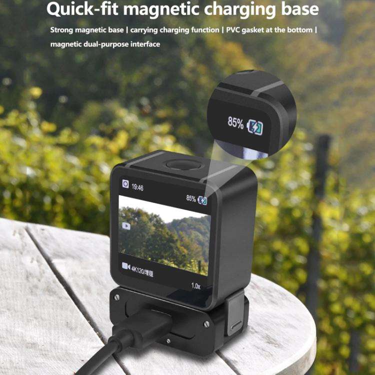 For DJI Osmo Action 2 Camera Magnetic Charging Base with 1/4 Inch & Arri Hole, Spec: Set B