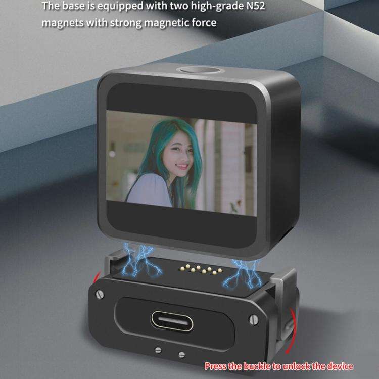 For DJI Osmo Action 2 Camera Magnetic Charging Base with 1/4 Inch & Arri Hole, Spec: Only Base