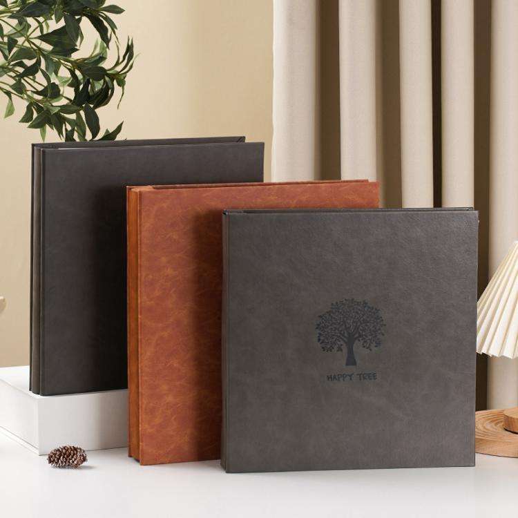Leather Self-Adhesive Laminating Pocket Photo Album Studio Album DIY Large Capacity Records, Spec...