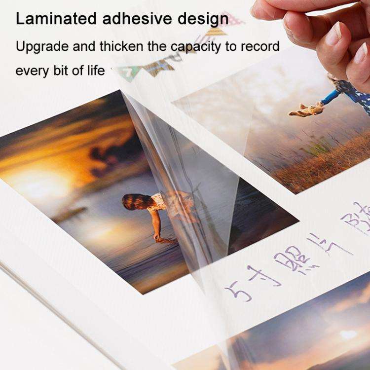 Leather Self-Adhesive Laminating Pocket Photo Album Studio Album DIY Large Capacity Records, Spec...