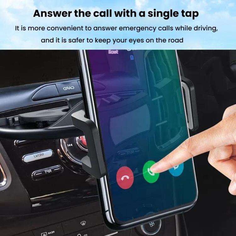Car CD Slot Navigation Mobile Phone Holder, Color: Clip Type Black