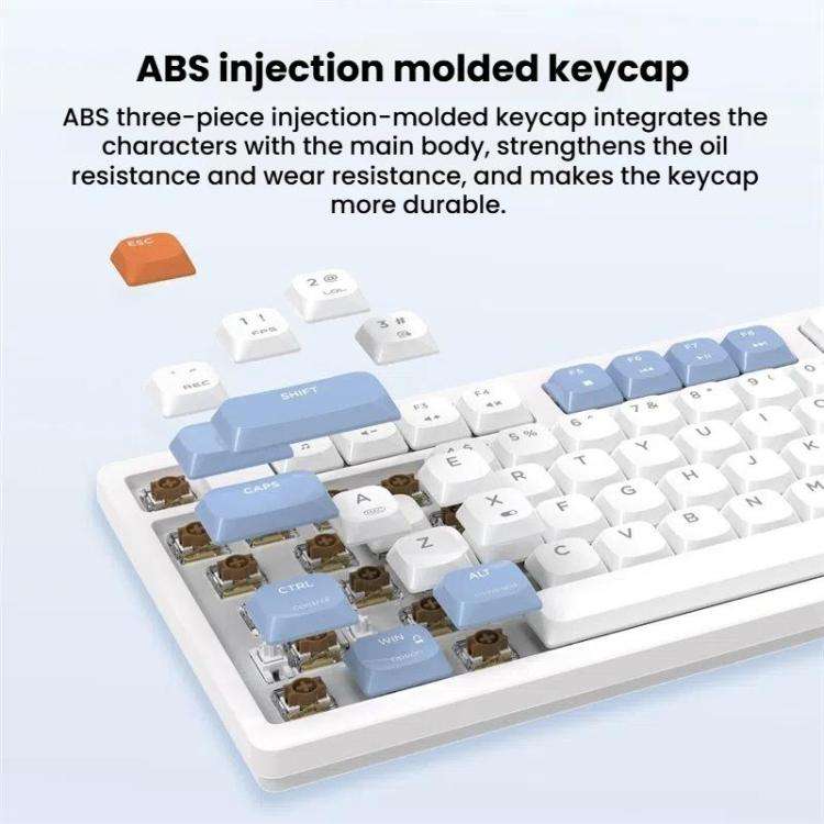 Ajazz AKP815 81 Keys Wired Mechanical Keyboard RGB Backlit LCD Screen Visual Programming Custom D...