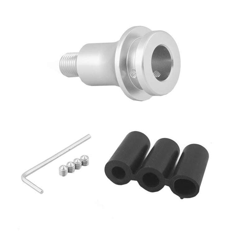 For M12 x 1.25 Car Modified Gear-Head Thread Converter Gear Lever Adapter(Silver)