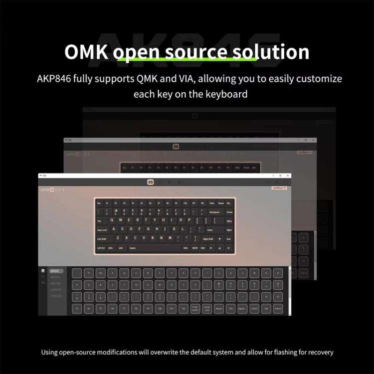 Ajazz AKP846 Mechanical Keyboard Wired With 10.1-inch Color Screen Programming Custom Driver Game...