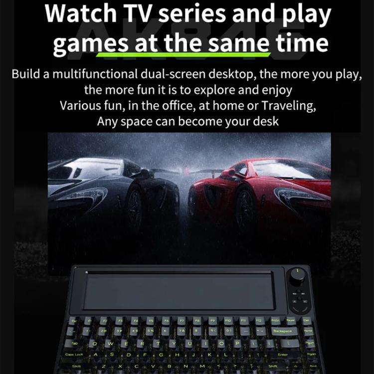 Ajazz AKP846 Mechanical Keyboard Wired With 10.1-inch Color Screen Programming Custom Driver Game...
