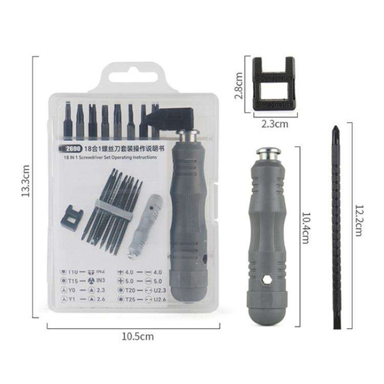 18 In 1 Multifunctional Combination Retractable Dual-purpose Screwdriver Set Iso-U Phillips Screw...