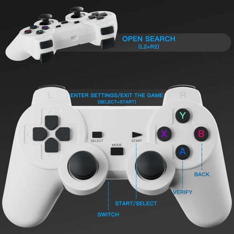 HY300  Game Projector Android 11 System With Wireless Gaming Controller 720P Home Theater(AU Plug)