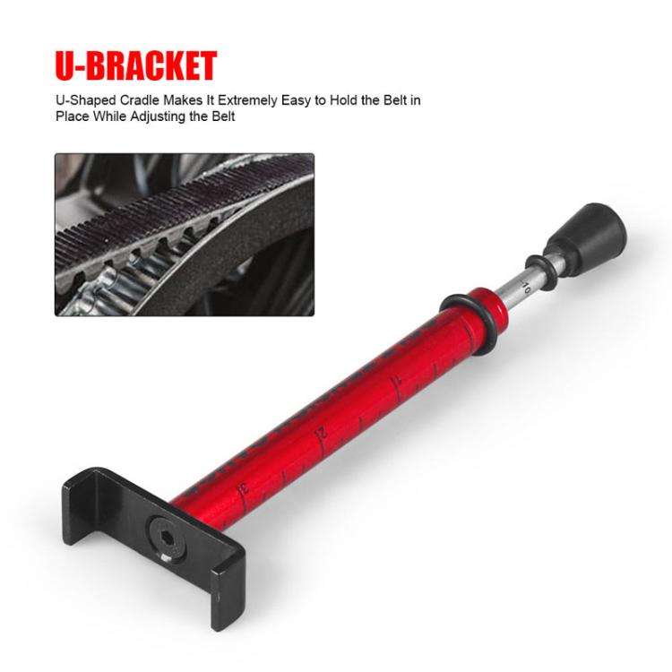 Motorcycle Belt Tension Test Tool For Belt Replacement / Adjustment Or Wheel Repair(Red)