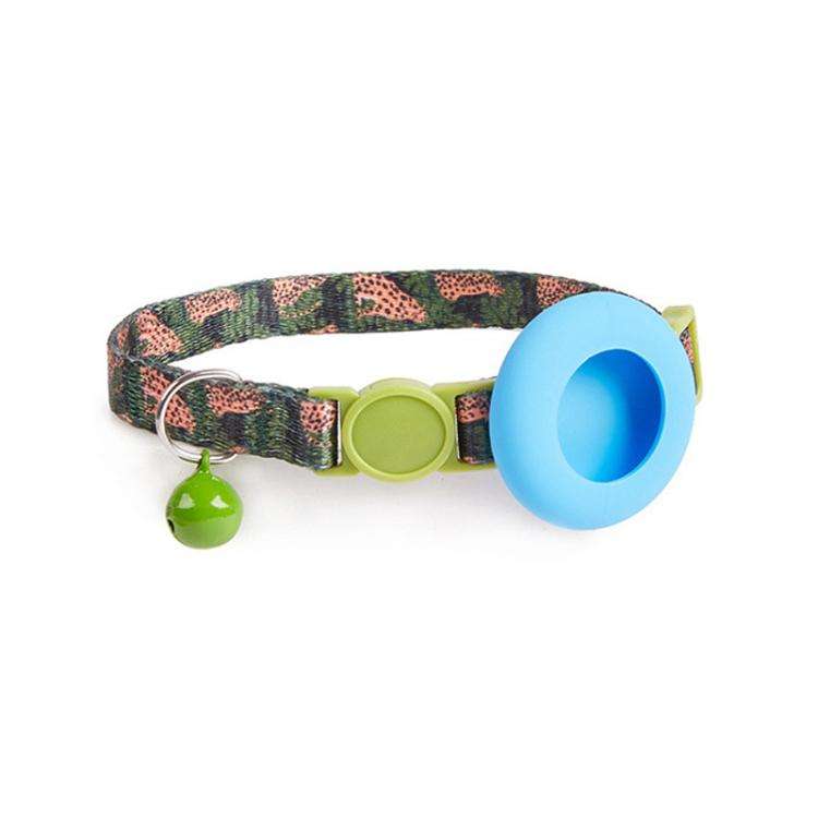 For Airtag Tracker Protective Case Cat Collar GPS Locator Protective Case With Bell(Camouflage Fo...