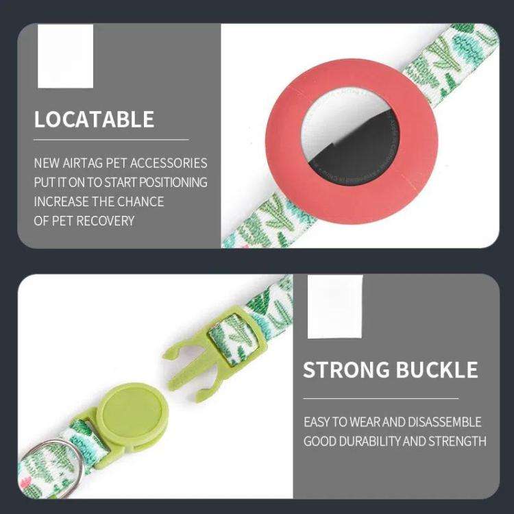 For Airtag Tracker Protective Case Cat Collar GPS Locator Protective Case With Bell(Blue Gradient)