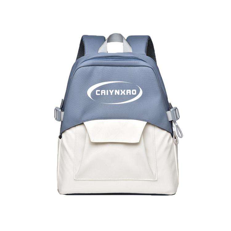 OUMANTU 2306 Large-capacity Splash-proof Leisure Backpack Outing Schoolbag(Gray Blue)
