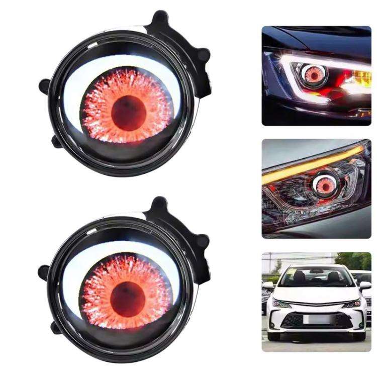 3-Inch Car Motorcycle LED Demon Eye Light Modification(23 Mode With Lens For Two)
