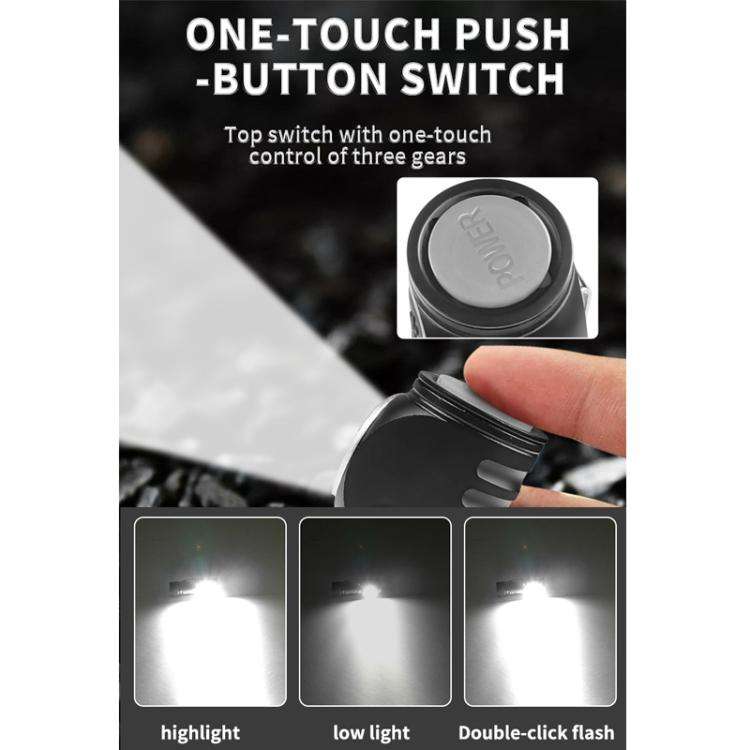 LED Flashlight Rechargeable Portable Multifunctional With Magnetic Headlight(6603)