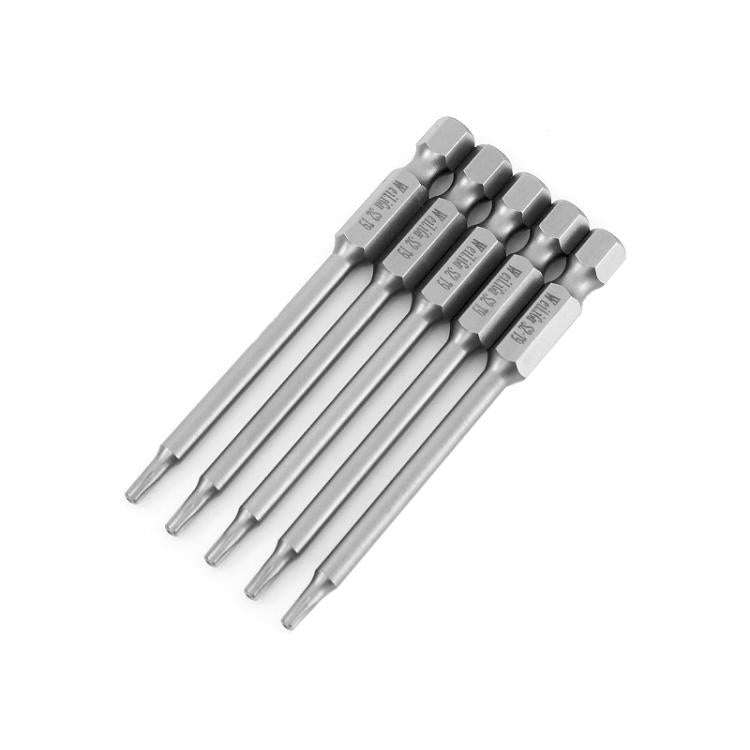 WEILIGU 5pcs 50mm T9 Magnetic S2 Pneumatic Air Bit Electric Drill Plum Blossom Head With Center Hole