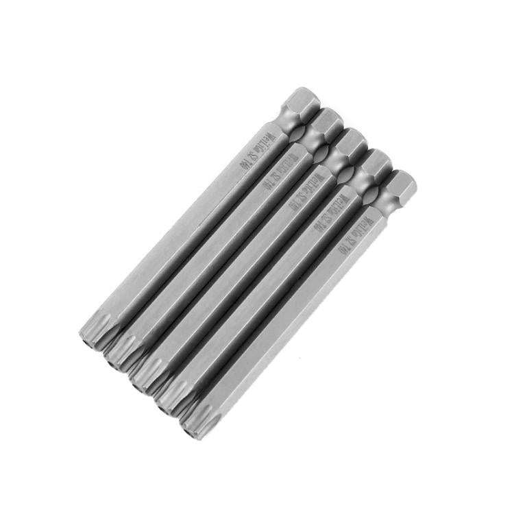 WEILIGU 5pcs 50mm T40 Magnetic S2 Pneumatic Air Bit Electric Drill Plum Blossom Head With Center ...