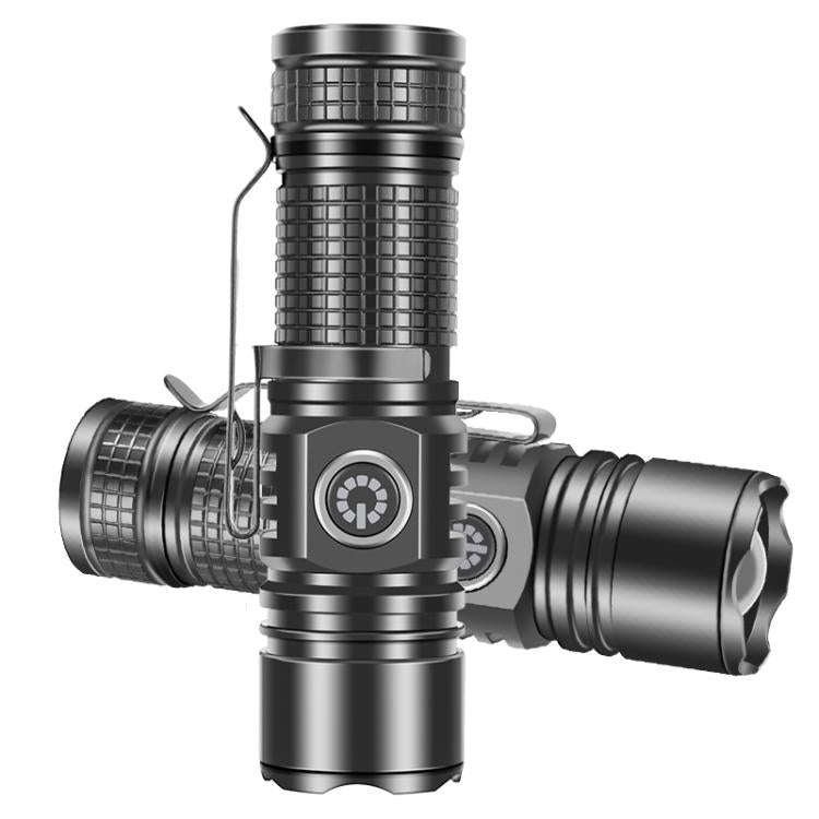 Mini TYPE-C Rechargeable White Laser LED Strong Light Long-Range Flashlight(Without Battery)