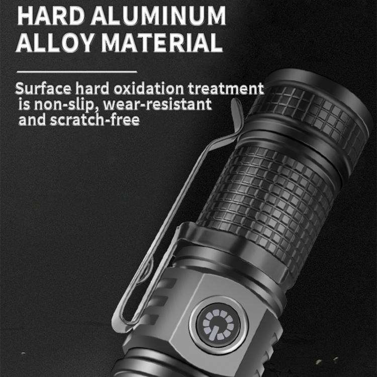 Mini TYPE-C Rechargeable White Laser LED Strong Light Long-Range Flashlight(Without Battery)