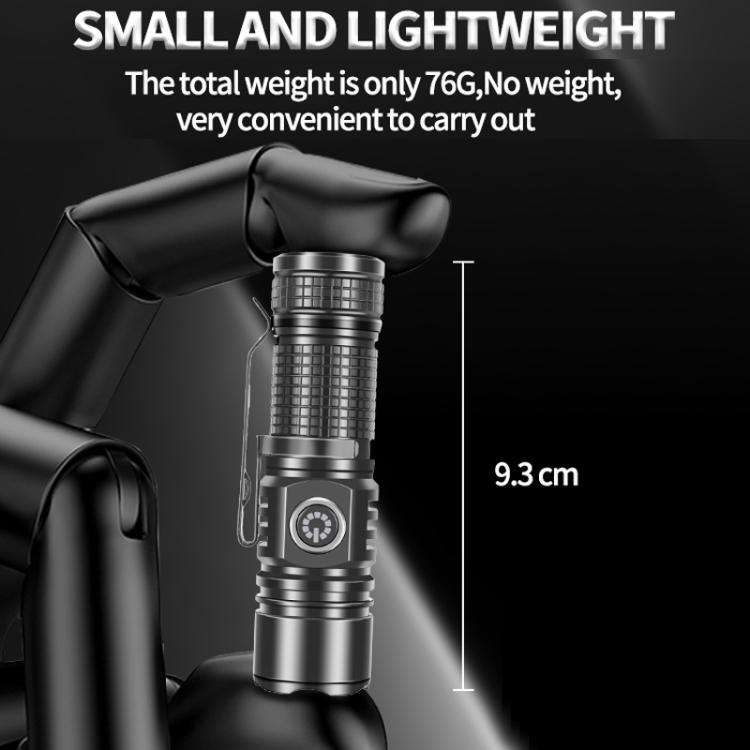 Mini TYPE-C Rechargeable White Laser LED Strong Light Long-Range Flashlight(Without Battery)