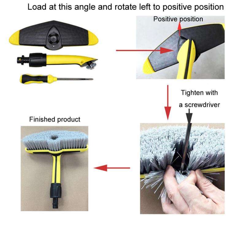 For Karcher K2 / K3 / K4 / K5 / K6 / K7 High Pressure Car Washer Cleaning Brush(Yellow)