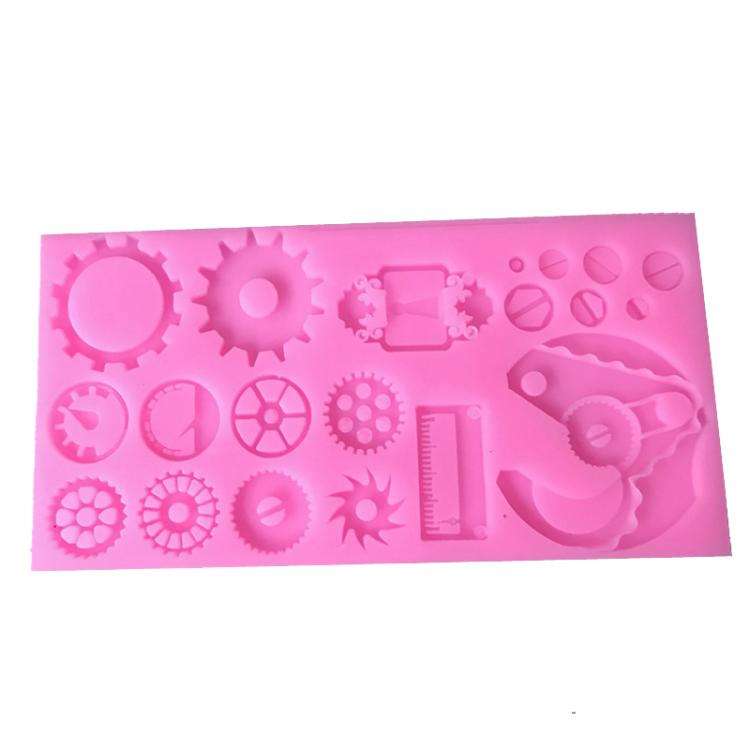 Mechanical Gear Silicone Cake Fondant Mold For Sugarcraft, Cupcake Topper, Jewelry, Polymer Clay,...